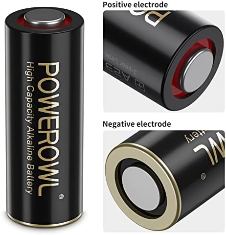 POWEROWL High Capacity A23 Batteries 6 Pack, Premium Alkaline 21/23 23A 12V Battery