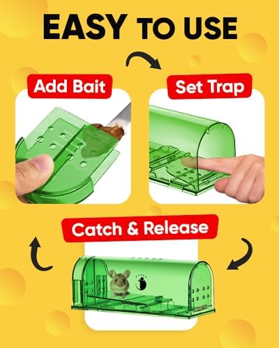 Motel Mouse Humane No Kill Mouse Traps Live Catch & Release - 4 Pack