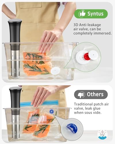 Syntus 60 Pcs Reusable Vacuum Sealer Bags for Food, S+M+L