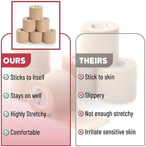 Mr. Pen- Self Adhesive Bandage Wrap, 2" x 5 Yards, 6 Pack