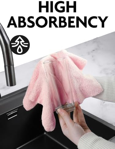 Fantasticlean Microfiber Cleaning Cloth Roll -75 Pack, 12" x 12" (Pink)