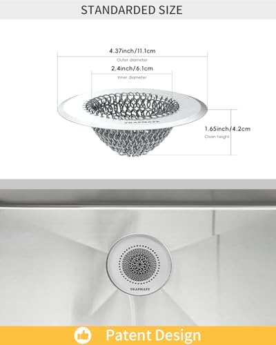 Reversible Kitchen Sink Drain Strainer Basket, Fits Sink & Garbage Disposal