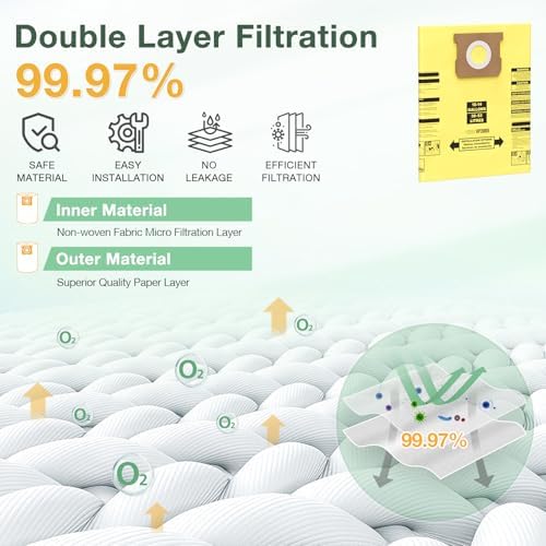 10PCS 10-14 Gallon Vacuum Bags for Shop Vac Bags