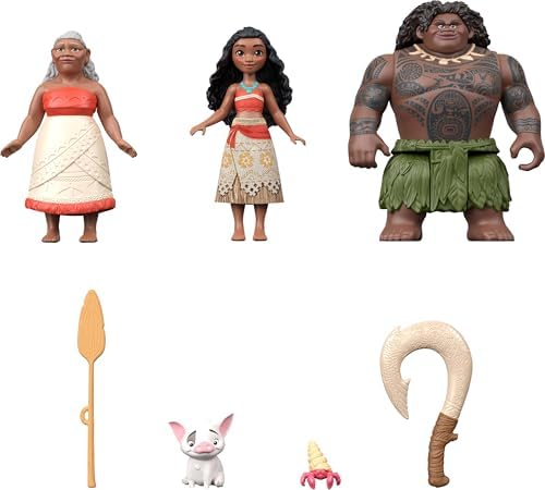 Mattel Disney Moana Set of 3 Small Dolls & Accessories