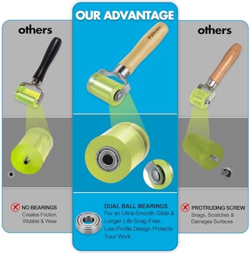 Seam Roller with Dual Ball Bearings, Automotive Sound Deadening Roller