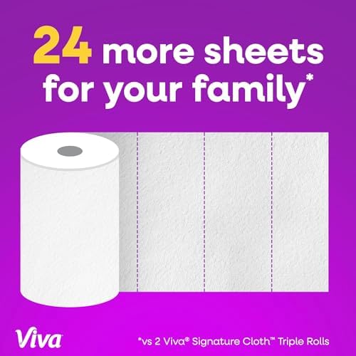 Viva Signature Cloth Paper Towels, 3 Double Rolls, 86 Sheets per Roll