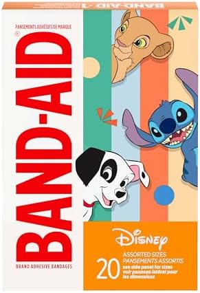 BAND-AID Brand Adhesive Bandages, Classic Disney, Assorted Sizes, 20 Count