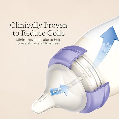 Lansinoh Anti-Colic Baby Bottles, 8 Ounce, 3 Count