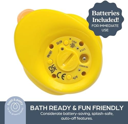 Dreambaby Duck Baby Bath Thermometer – Instant Results, Digital Water & Room Temp Reader – Fun Floating Toy for Newborns