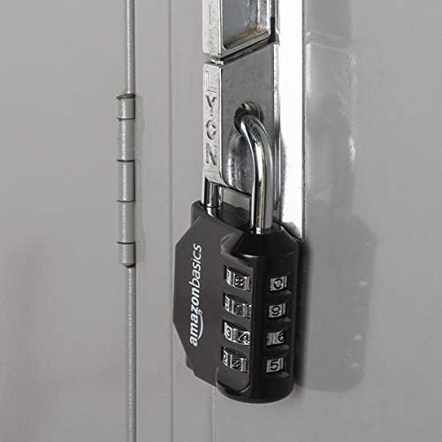 Amazon Basics 4-Digit Combination Lock, Black, 2-Pack