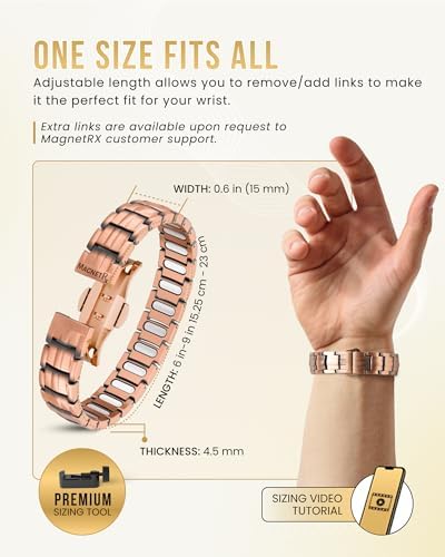 MagnetRX® EllipseMAX Copper Magnetic Bracelets for Men (Classic)