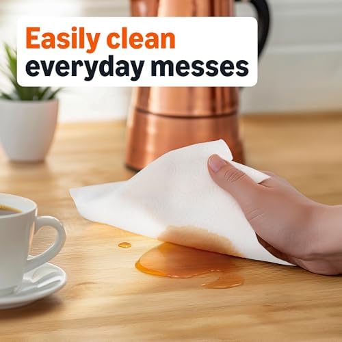 Amazon Basics 2-Ply Flex-Sheets Paper Towels, 12 Basics Rolls = 40 Regular Rolls, Everyday Value with 150 Sheets per Roll, Packaging May Vary