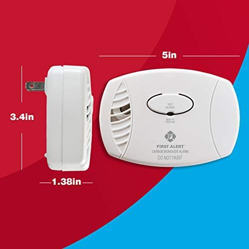FIRST ALERT CO605 Plug-in Carbon Monoxide Detector with Battery Backup, White
