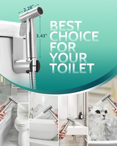LUFEIDRA Bidet Sprayer, Adjustable Water Pressure, Muslim Shower Toilet