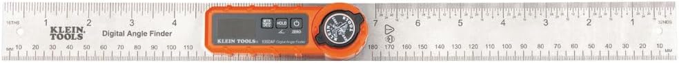 Klein Tools 935DAF Digital Angle Finder, Precision Measurements, Miter Saw Protractor Angle Calculation and Portable Design