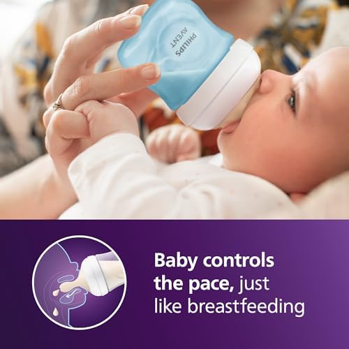 Philips Avent Natural Baby Bottles, Slow Flow, 4 oz, BPA-Free, 4-Pack