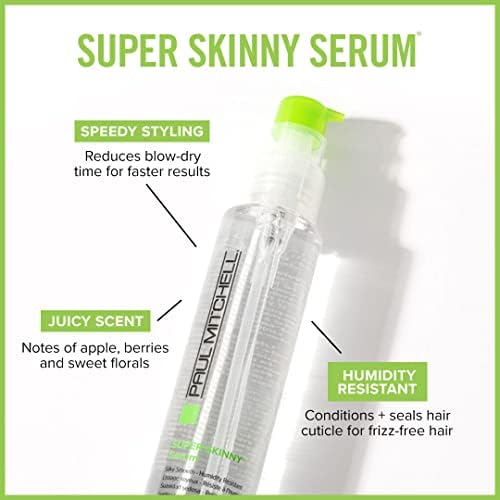 Paul Mitchell Super Skinny Serum, Speeds Up Drying Time, Humidity Resistant, For Frizzy Hair