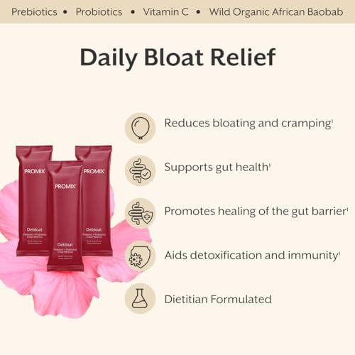 ProMix Nutrition Debloat Prebiotics & Probiotics, Hibiscus - 30ct