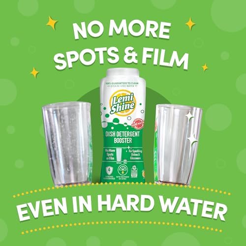 Lemi Shine Natural Dish Detergent Booster - 24 oz (2 Pack)