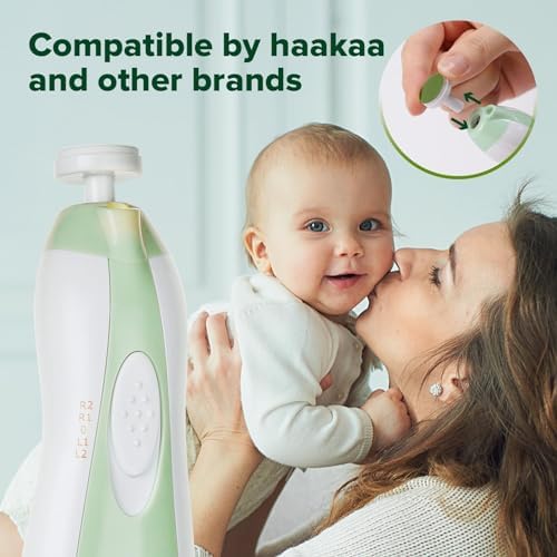 haakaa Electric Nail File Replacement Pads, Suitable for 12+Months, Matcha