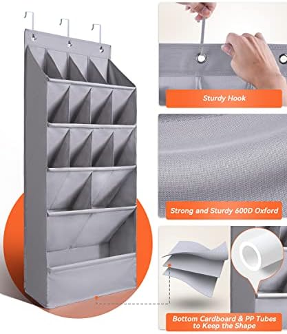 FENTEC 1 Pack Over-the-Door-Shoe-Organizers, Hanging Organizer Large Pocket