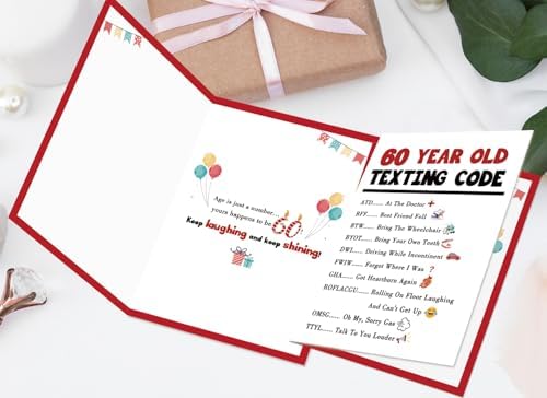 Funny 60th Birthday Card Gift Decorations for Women Men Him Her