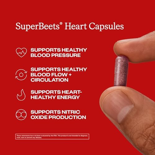 HumanN SuperBeets Beet Root Capsules Quick Release 1000mg, 90 Ct