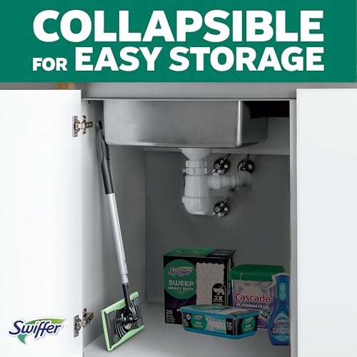 Swiffer Mop & Go Deluxe 2-in-1 Multi-Surface Kit for Floor Cleaning