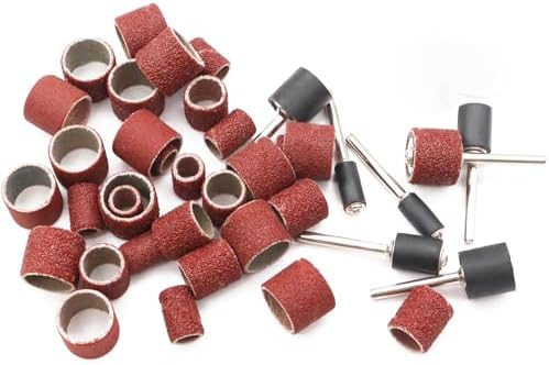 Sanding Drum Set for Most Rotary Tools-Includes 138 Aluminum Oxide Sanding Sleeves for Drum Sanders (80,120,240 Grit) and 12 Drum Mandrels-Sanding Bits Tool Accessories with Box