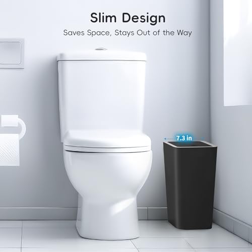 Lysam 4 Gallon Trash Can 3 Packs, Bedroom Trash Can with Lid & Trash Bags
