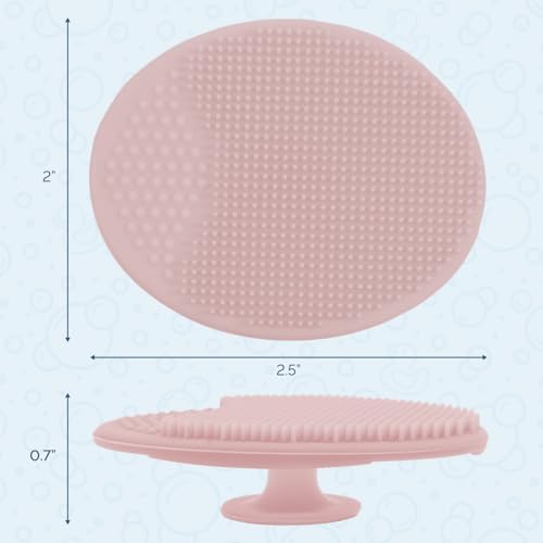 S&T INC. Cradle Cap Brush for Baby, 2 Pack, 2" x 2.5", Pink