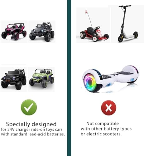 24V Charger for Ride On Toys, 24 Volt Battery Charger for Ride on Car