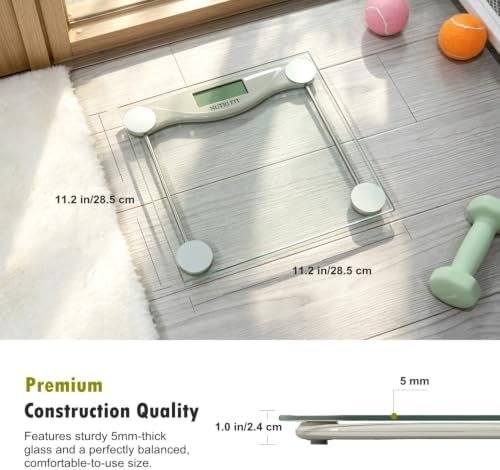NUTRI FIT Digital Bathroom Scale for Body Weight Precision Weighing Scale