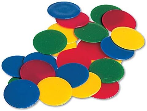 hand2mind Plastic Solid Bingo Chips, Chips for Games, Counting Manipulatvies, Game Chips, Math Counters for Kids, Counting Chips, Math Manipulatives, Math Bingo, Counters for Kids Math (Set of 200)