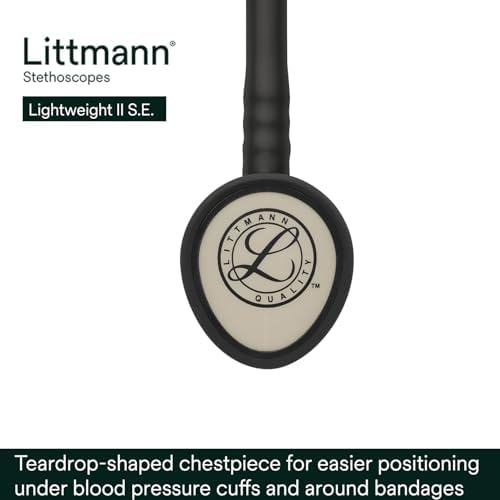 3M Littmann Lightweight II S.E. Stethoscope, 2450, 28" Black Tube