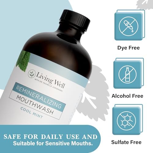Living Well Dr. Michelle Remineralizing Mouthwash, Cool Mint