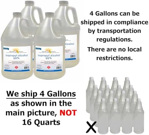 Evita Derm Isopropyl Alcohol Grade 99% Anhydrous 4 Gallon