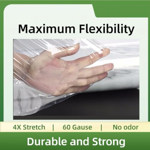 AISEY Stretch Wrap Roll Heavy Duty Plastic Moving Wrap 11.8" X 500FT