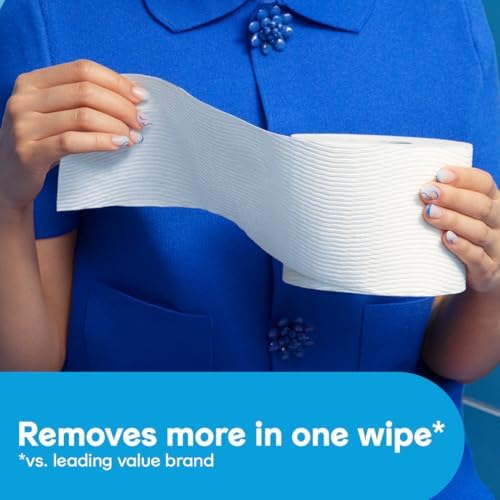 Cottonelle Ultra Clean Toilet Paper with Active CleaningRipples Texture, Strong Bath Tissue, 12 Family Mega Rolls = 66 Regular Rolls
