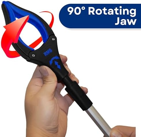 RMS 2-Pack 32 Inch Extra Long Grabbers Reachers with Rotating Jaw (Blue)