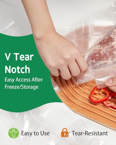 Syntus 100 PCS Vacuum Sealer Bags, Gallon Size 11" x 16" Precut Seal Bags