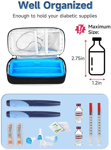 YOUSHARES Insulin & peptide Cooler Travel Case - TSA Approved,Temp Display