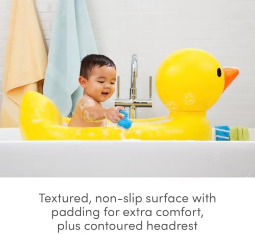 Munchkin Duck Inflatable Baby Bathtub, White Hot Heat Alert