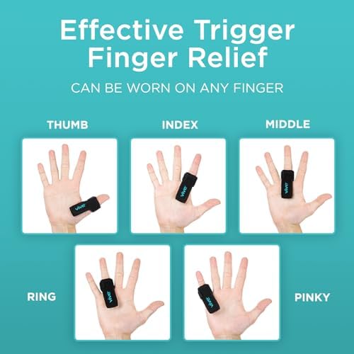 Vive Trigger Finger Splint & Brace- for Middle, Index, Ring, Pinky & Thumb