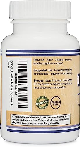 CDP Choline (Citicoline) 300mg, Memory, Focus & Mental Energy, 60 Ct