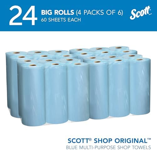 Scott Shop Towels Original Big Rolls, 60 Towels/Roll, 24 Big Rolls/Case