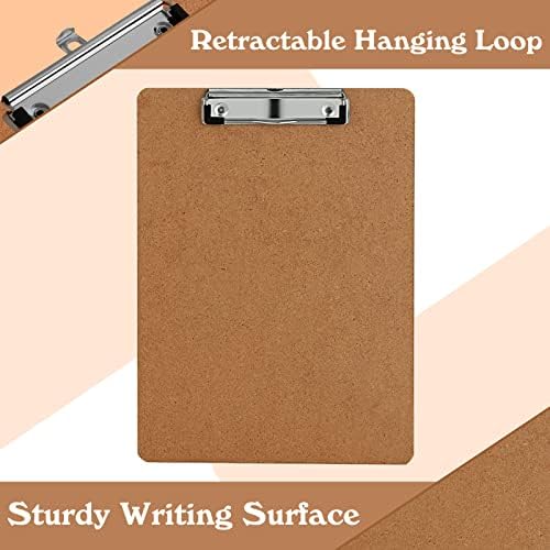 PANDRI 36 Pack Hardboard Clipboards, Low Profile Clip, A4 Letter Size