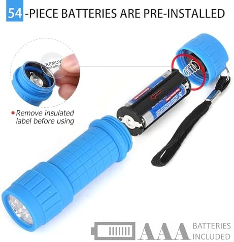 FASTPRO 18-Pack 9-LED Mini Flashlight Set with AAA Batteries Included
