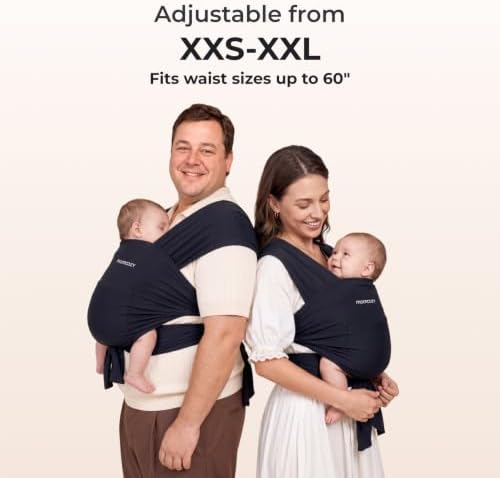 Momcozy Baby Wrap Carrier, Easy-On 2-Piece Design, Newborn to 33 lb