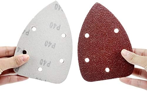 Coceca Mouse Detail Sander Sandpaper Sanding Paper Assorted Sanding Pads 40 80 120 180 240 Grits (50pcs Mouse Sandpaper)